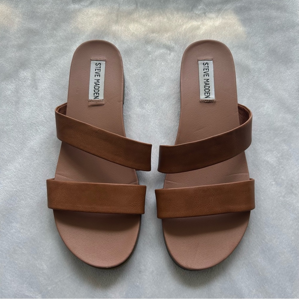 Steve Madden Women's Brown Slide Sandals